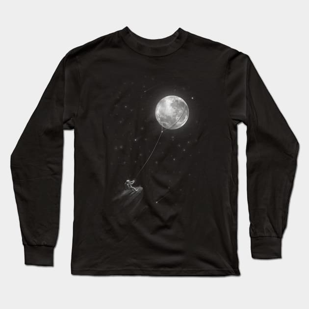 Pull Moon Long Sleeve T-Shirt by nicebleed